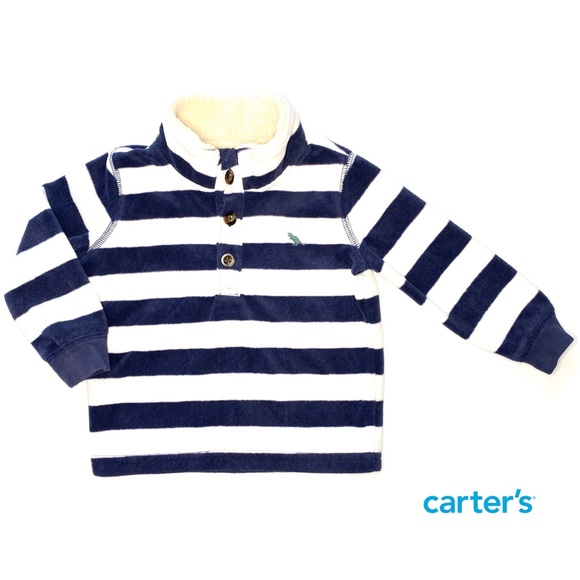 Carter's Other - Like New! Carter’s Fleece Striped Sweater 18mo